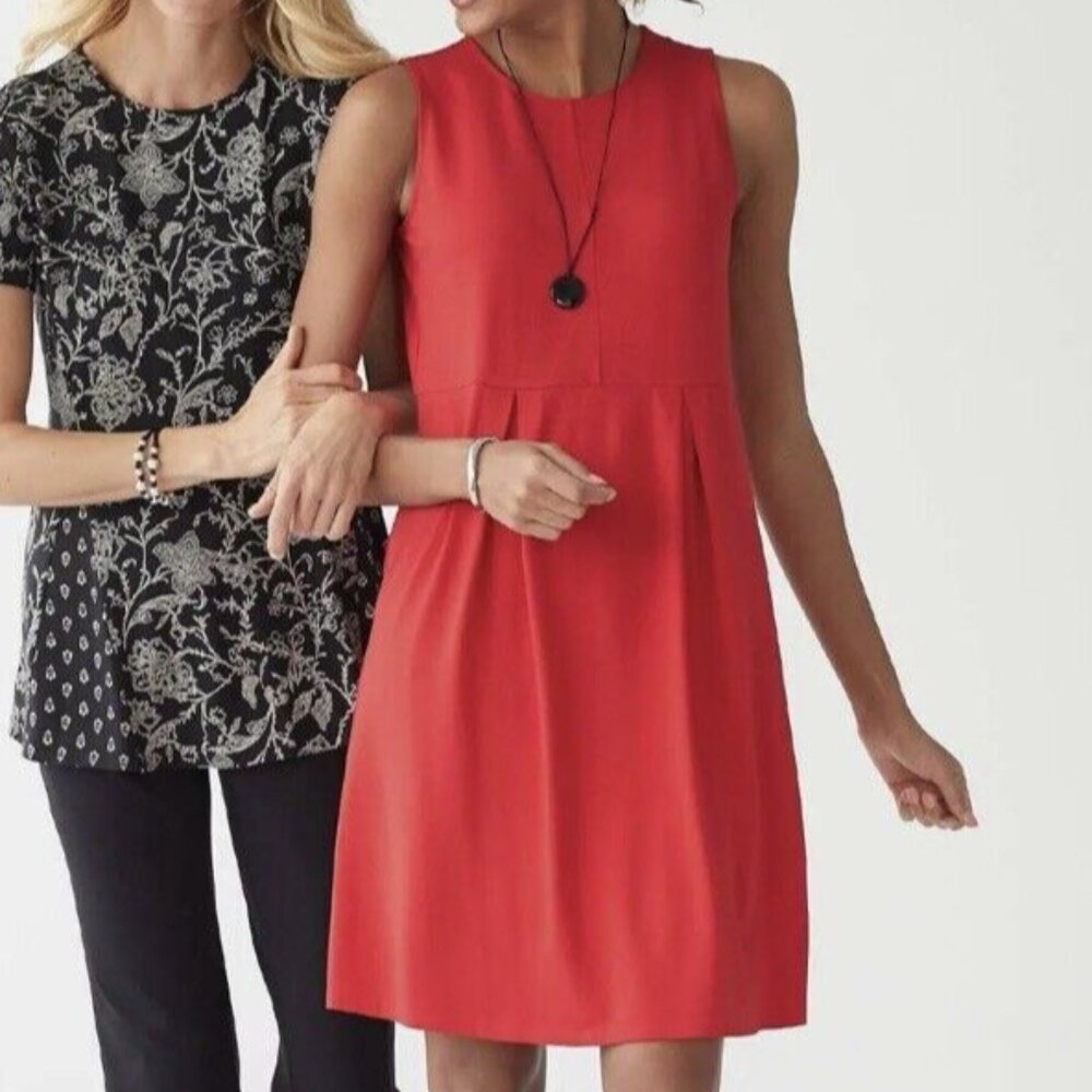NWT J. Jill Pimento Pleated Sleeveless Dress XL